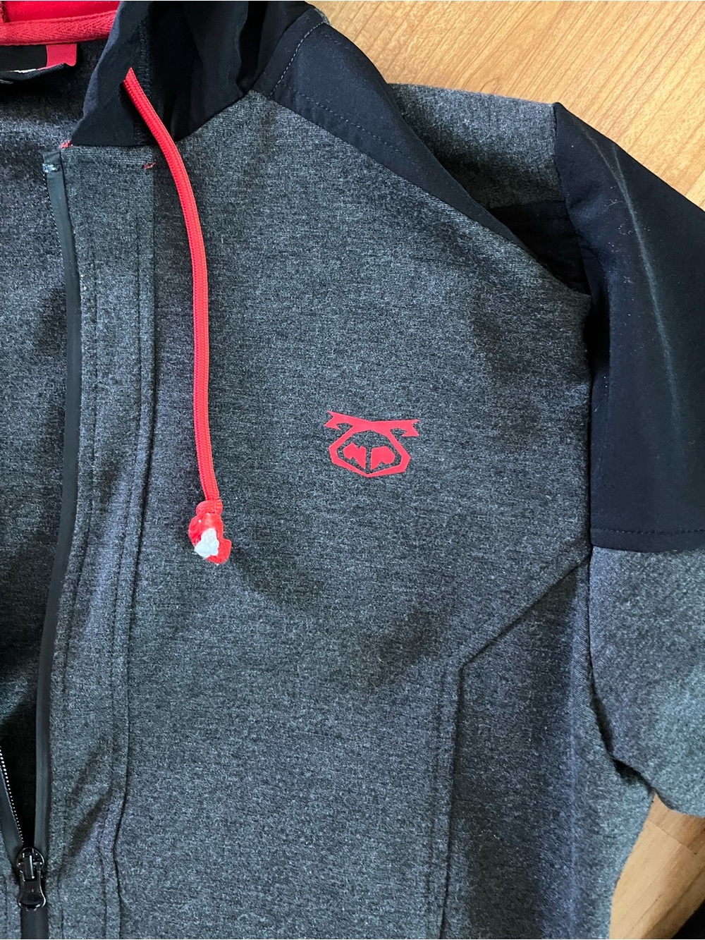 Nasty Pig Gray & Black Hoodie with Red Accents - Picture 2 of 6